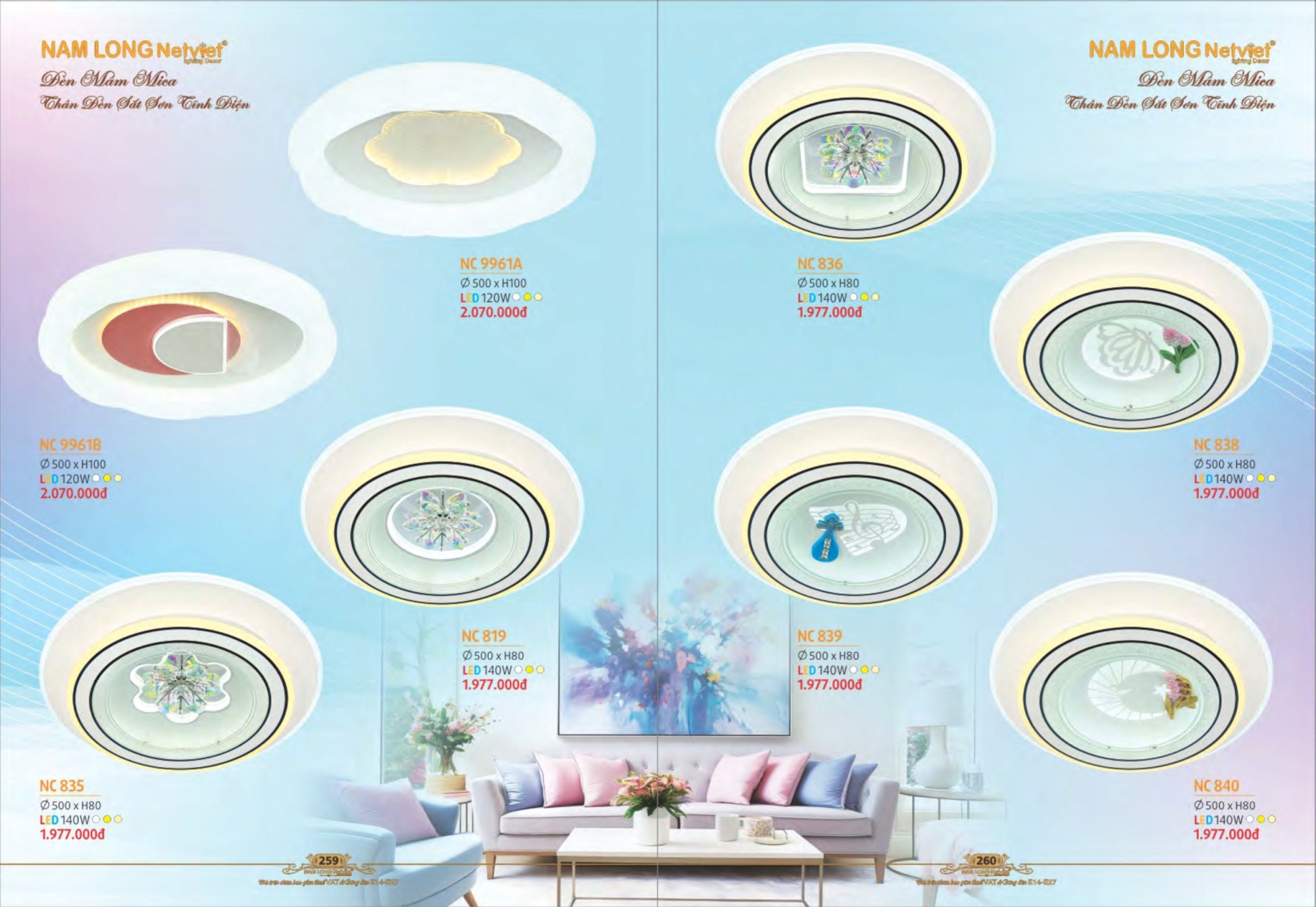 Bảng giá đèn trang trí Nam Long